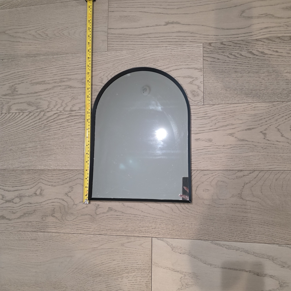 Arched Black Frame Mirror